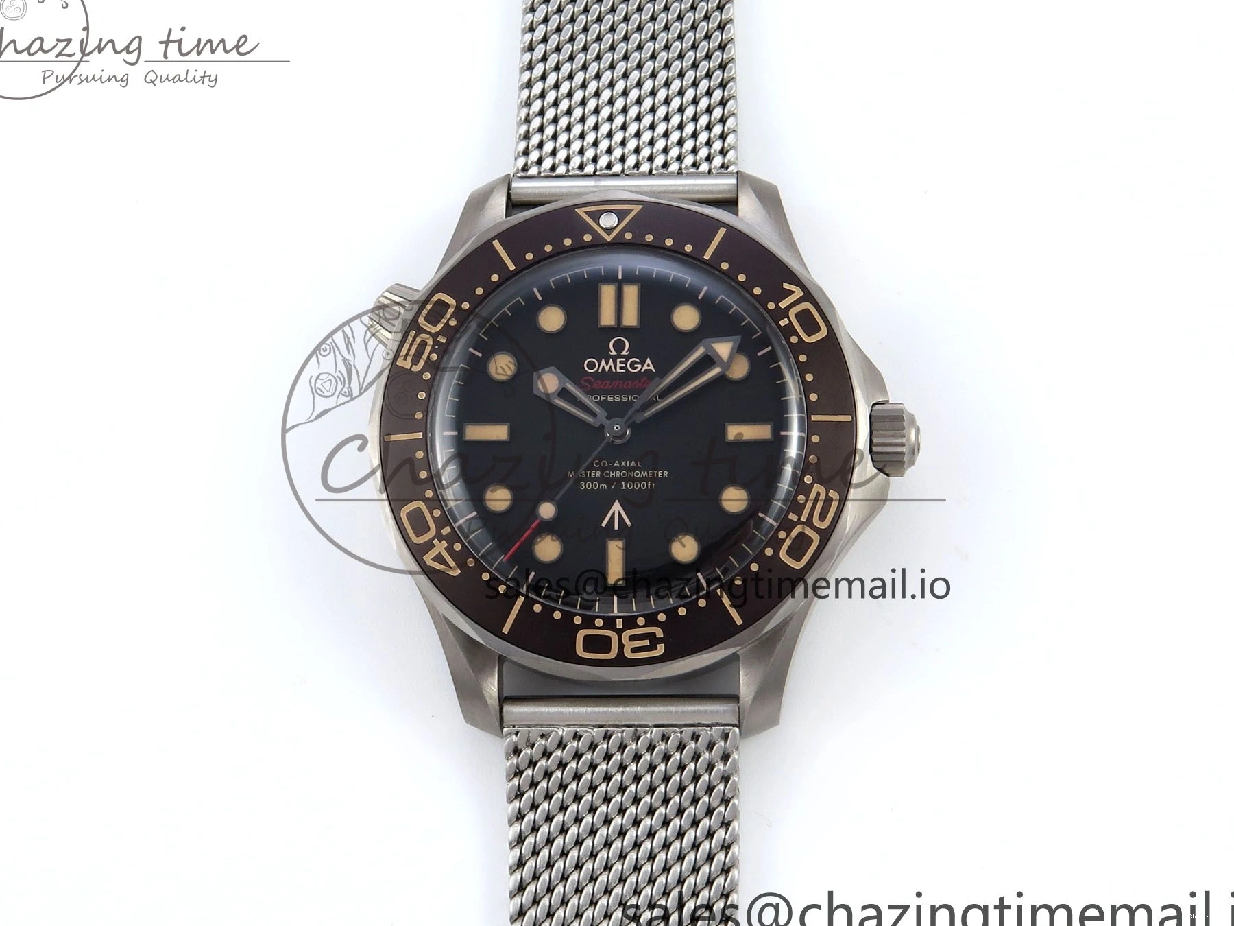 0423 Original Seamaster 300 “No Time to Die” Limited Edition VSF 1:1 Best Edition on SS Mesh Bracelet A8806(Free Nato) V 7679